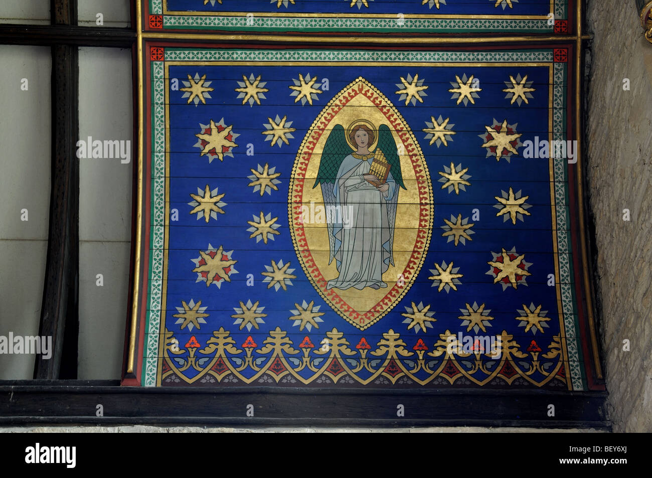 The Chancel ceiling, St. Mary`s Church, Kempsford, Gloucestershire, England, UK Stock Photo